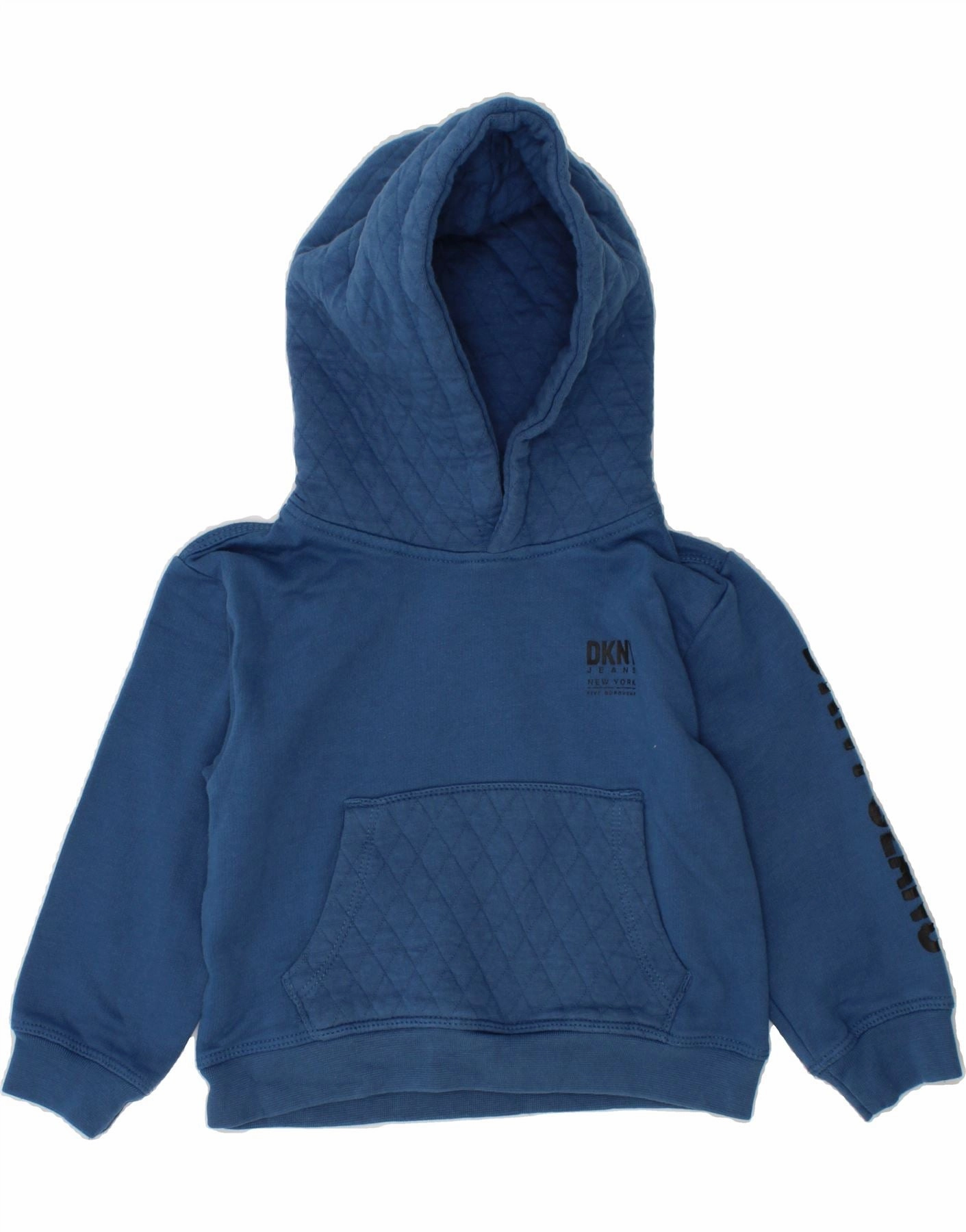 DKNY Baby Boys Graphic Hoodie Jumper 18-24 Months Blue Cotton Thermochromic Fiber Applications Calm Outfit