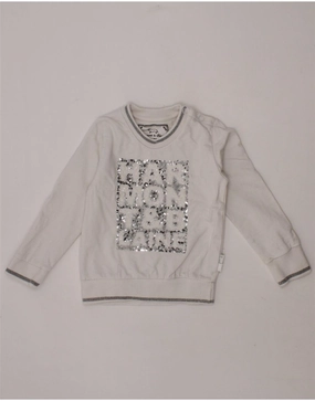 Minimal Shrinkage LowMaintenance Care HARMONT & BLAINE Baby Girls Graphic Sweatshirt Jumper 12-18 Months White