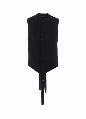 Easy Care Material quick dry COTTON/LINEN DUNGAREE STAND COLLAR VEST