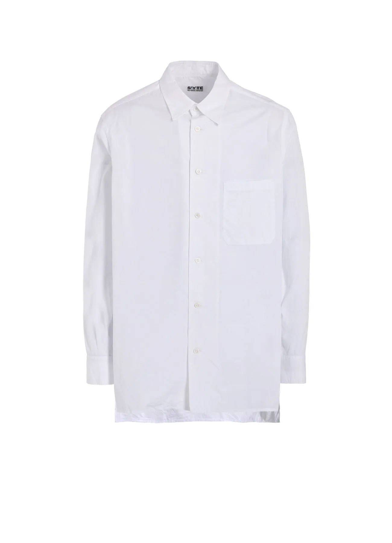 COTTON BROAD LOOSE-FIT REGULAR COLLAR SHIRT Fitted Silhouette