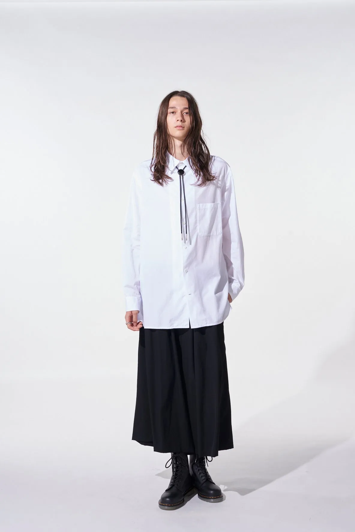 Microfiber Material COTTON BROAD LOOSE-FIT REGULAR COLLAR SHIRT