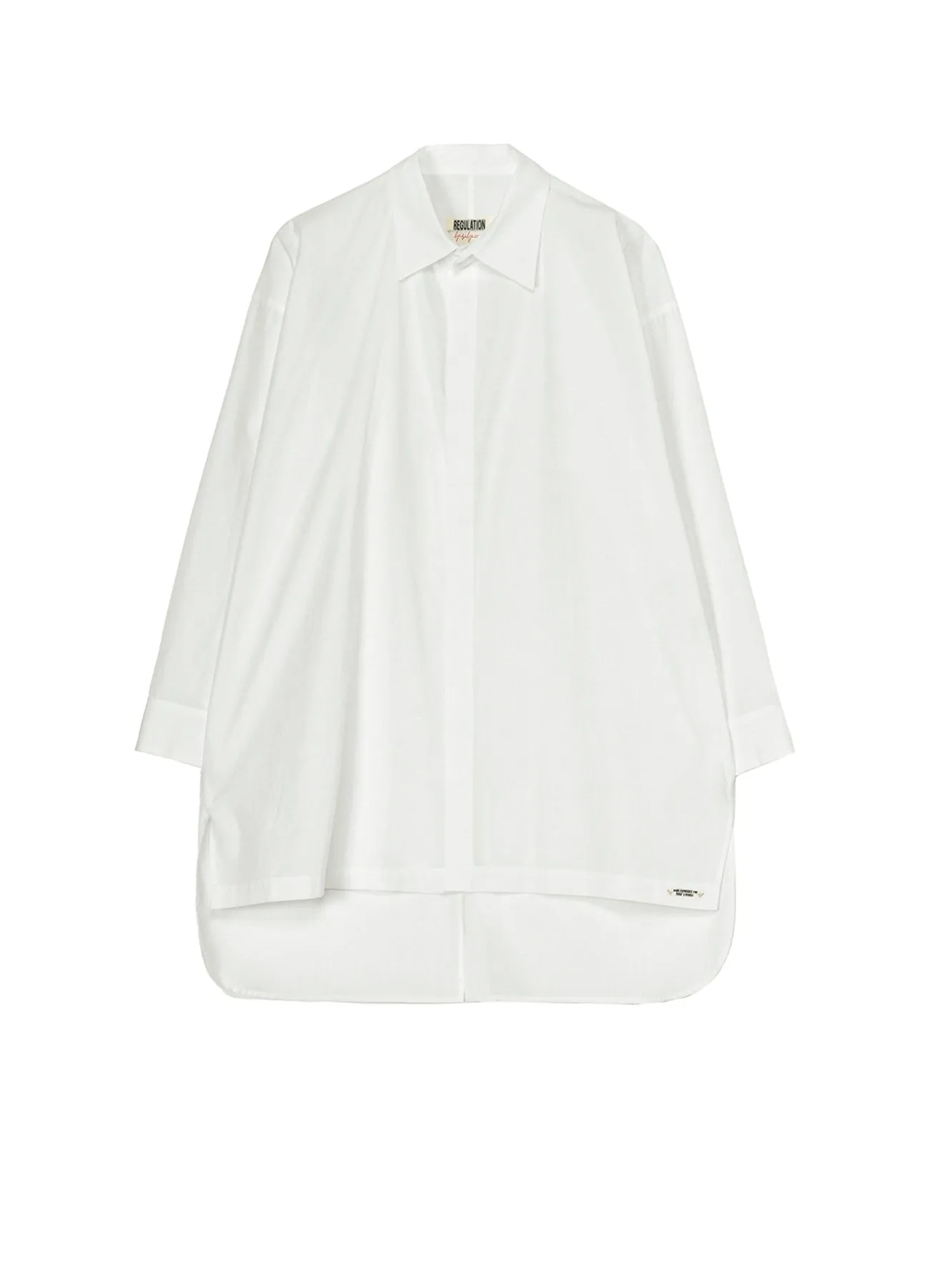 COTTON BROAD R-DOUBLE PLACKET BLOUSE Summer Must-have Mesh Insert