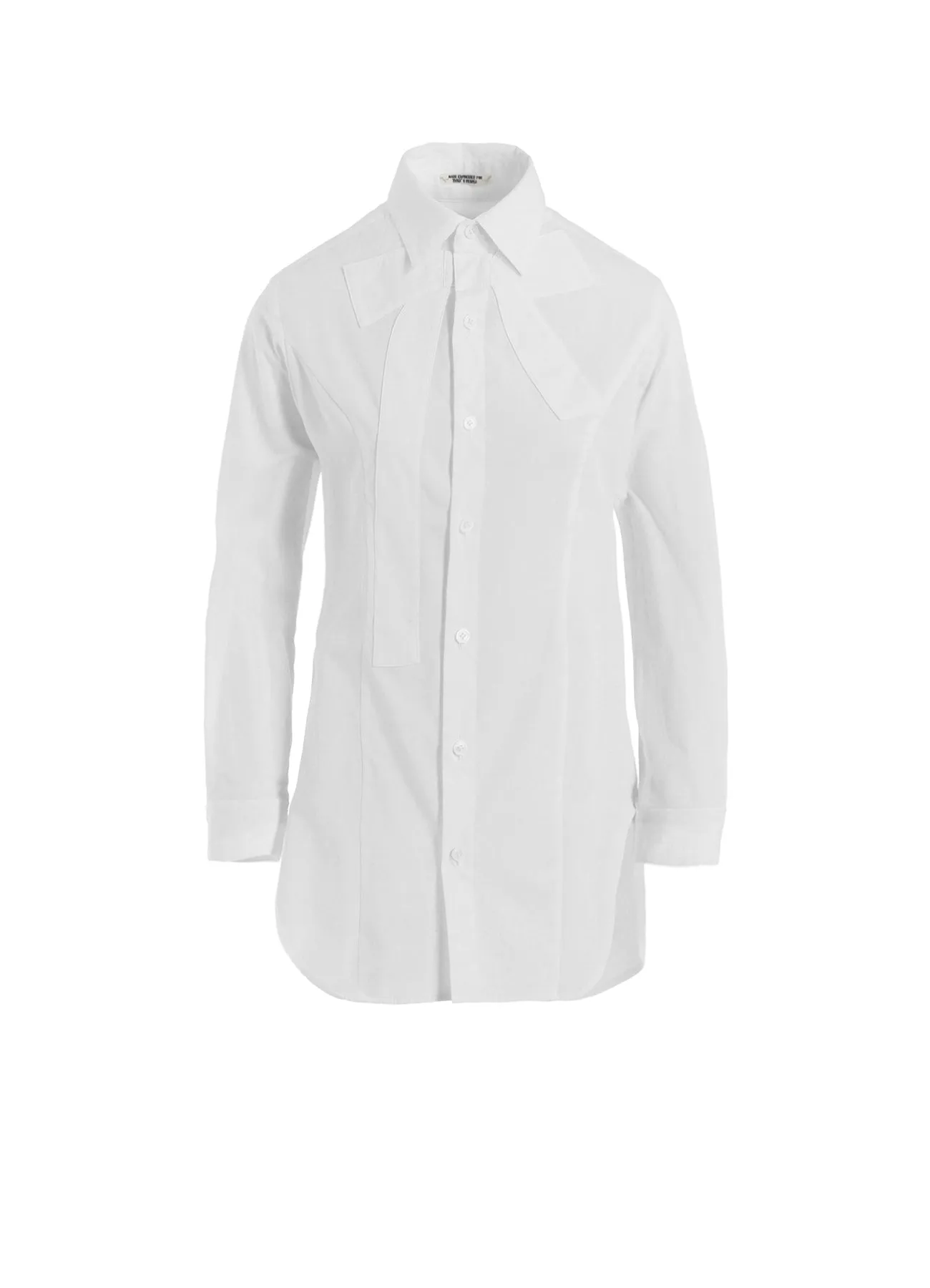 COTTON BROAD R-RIBBON BLOUSE Easy Styling Special Occasion