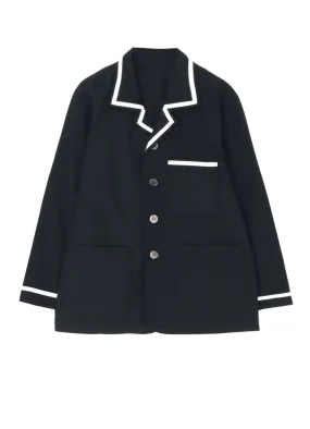 COTTON BROAD SHIRT (L) Geometric Print Solid Color