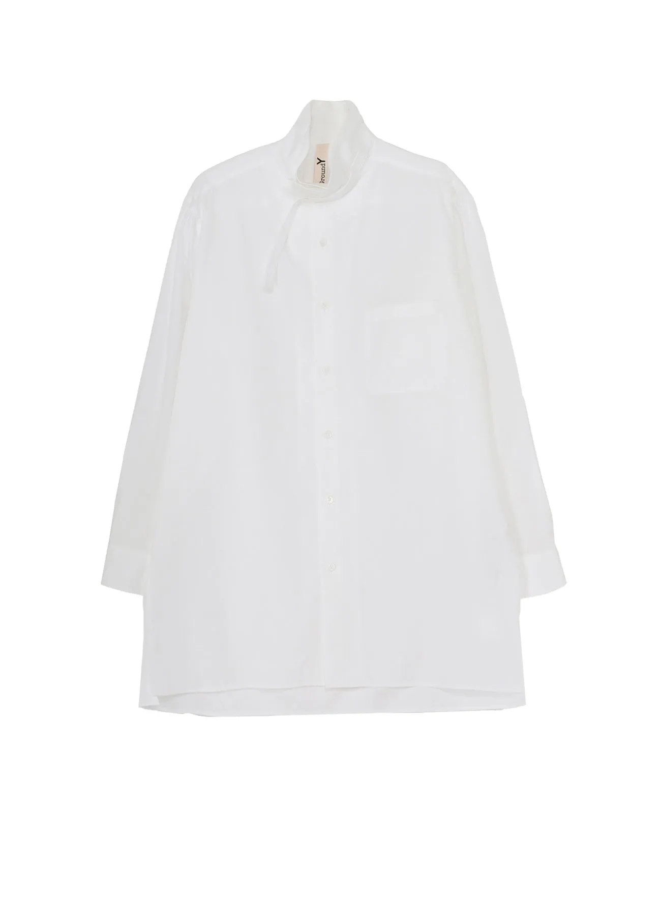 COTTON BROAD STAND COLLAR SHIRT Layering Essential