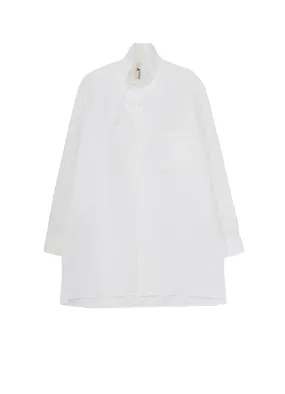 COTTON BROAD STAND COLLAR SHIRT Layering Essential