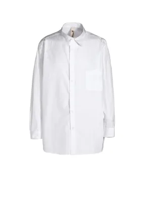 Easy Care Material COTTON BROADCLOTH COLLAR CUT-OFF SHIRT