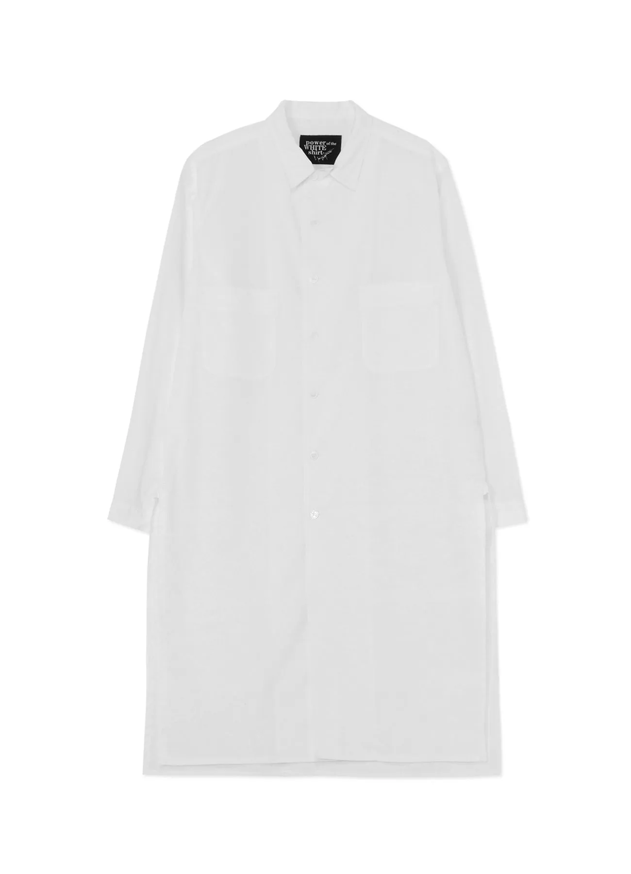 Mountain Escape COTTON BROADCLOTH OPEN COLLAR LONG SHIRT
