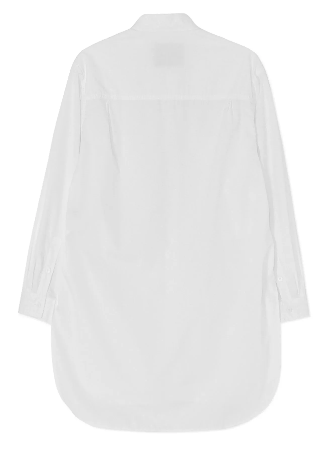 COTTON BROADCLOTH ROUNDED HEM DOUBLE CHEST POCKET SHIRT Cocktail Party Breathable Layer