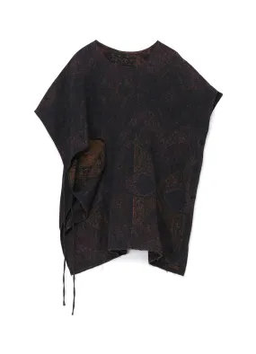 COTTON GAUZE BLOUSE WITH INDIAN JACQUARD PRINT Thermoregulating Layer Sophisticated Look