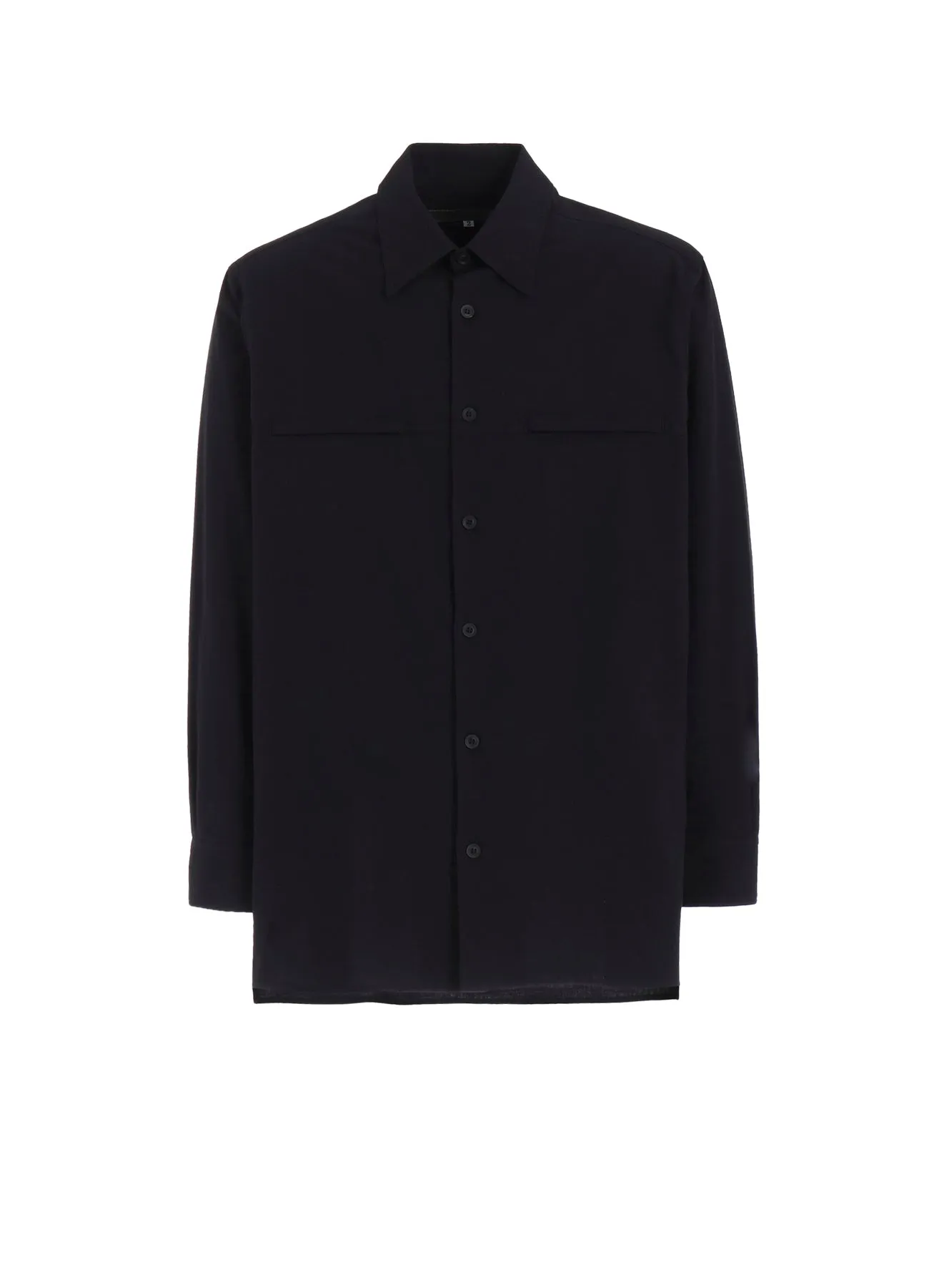 Double Stitched Hems Multi Pocket Utility COTTON HEMP BROAD SHIRT WITH ZIP POCKET