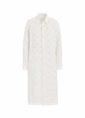 Smooth Seam Finish Wrinkle Resistant Material COTTON LACE LONG SHIRT