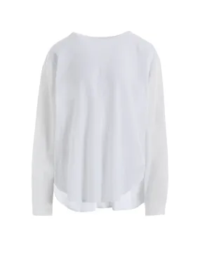 Sweat-Absorbing COTTON LAWN CUT&SEWN COMBINATION PULLOVER