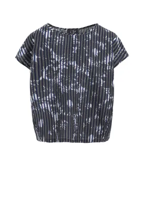 COTTON RIPPLE PRINT PULLOVER Festival Outfit Flexible Mobility