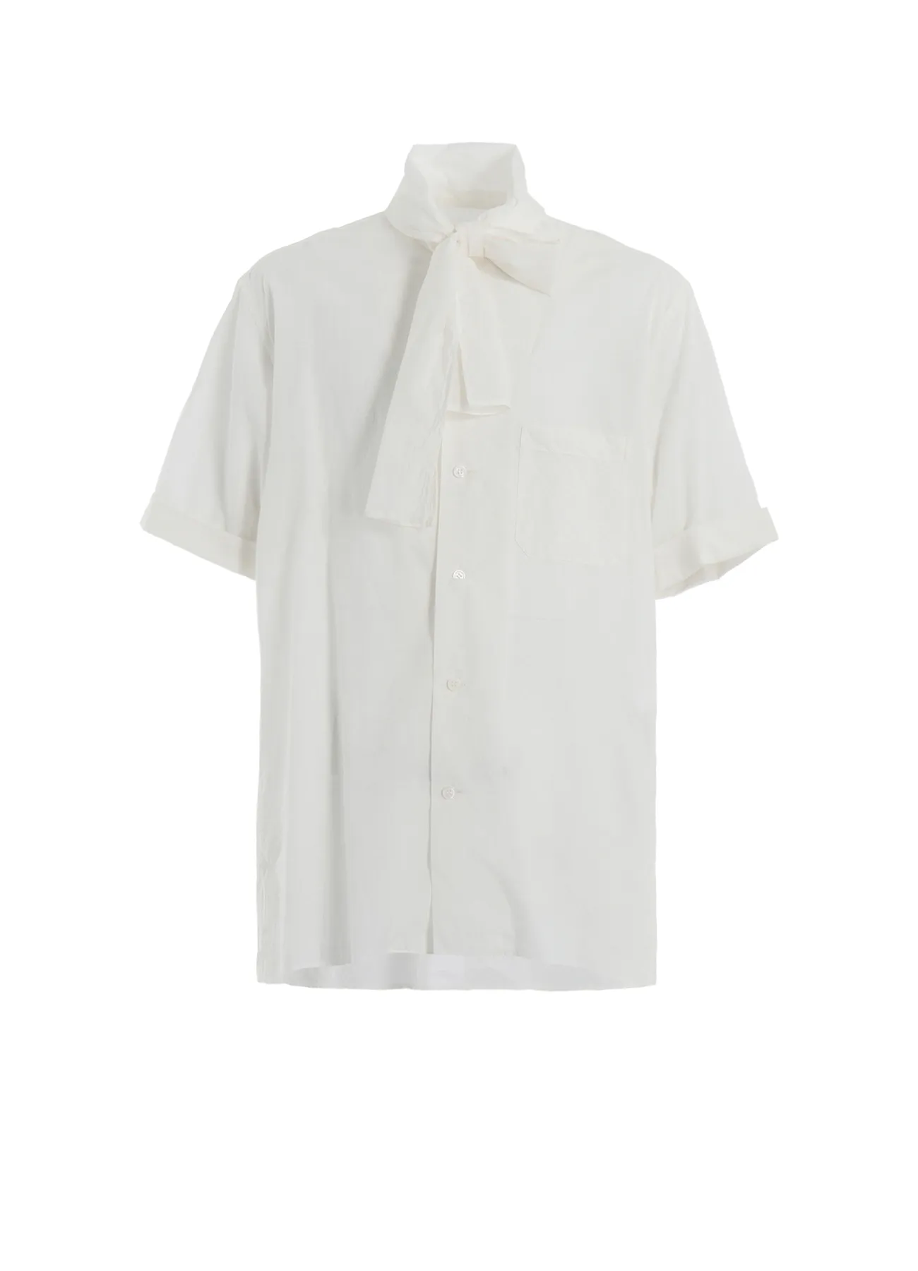 COTTON SILK LOAN SHORT-SLEEVE STALL SHIRT Gym Appropriate