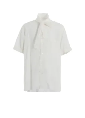 COTTON SILK LOAN SHORT-SLEEVE STALL SHIRT Gym Appropriate