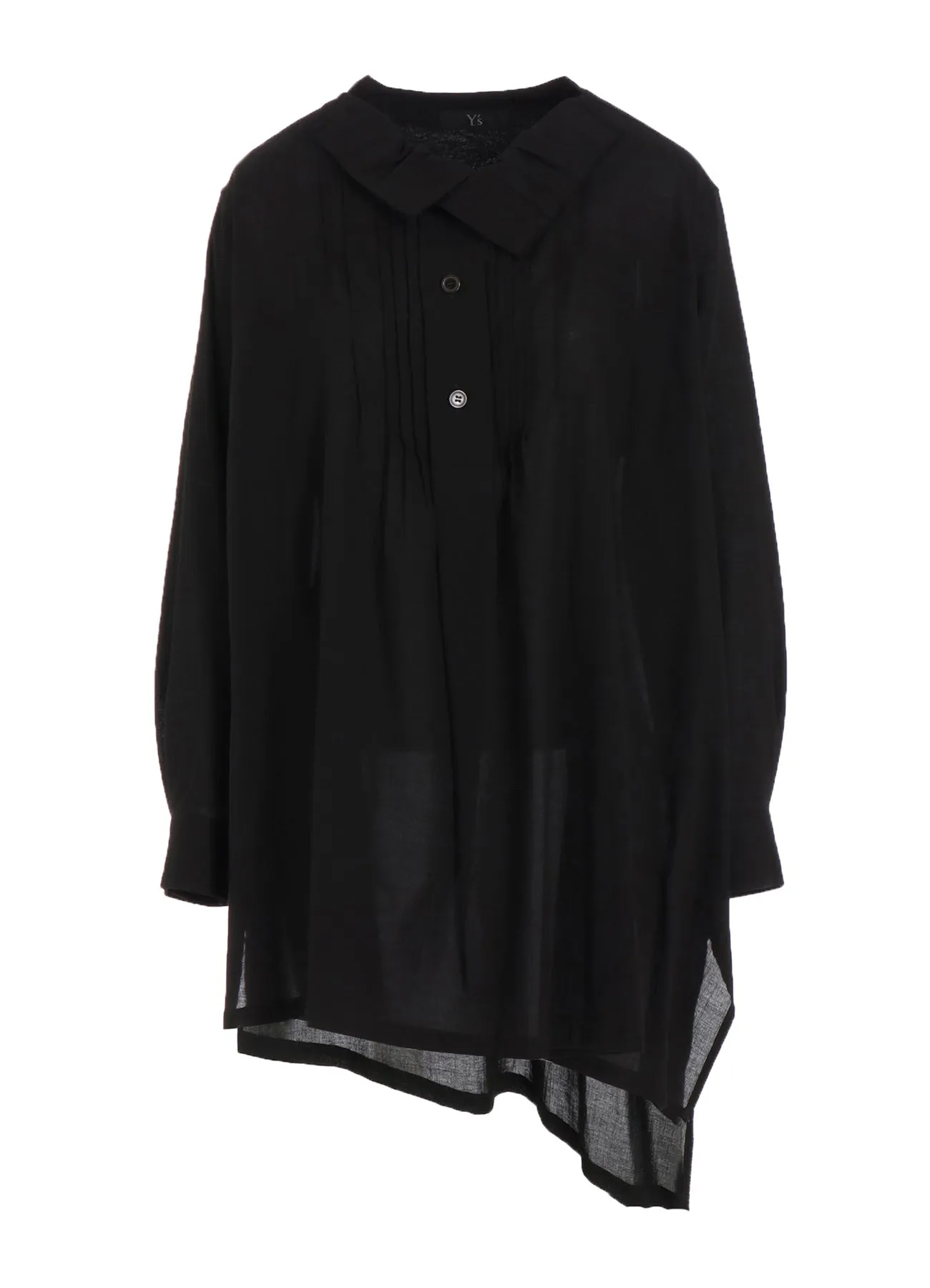 COTTON VIYELLA PINTUCK ASYMMETERIC BLOUSE Eco-friendly Camouflage Style