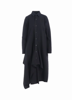 Soft Wear Spring Mood COTTON BROAD DRAPED SHIRT DRESS