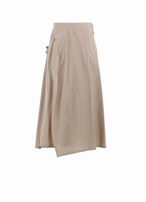 COTTON BROAD GARMENT DYEING FRONT TRIANGLE STITCH SKIRT Harmonious Layers Classic knee-length dress