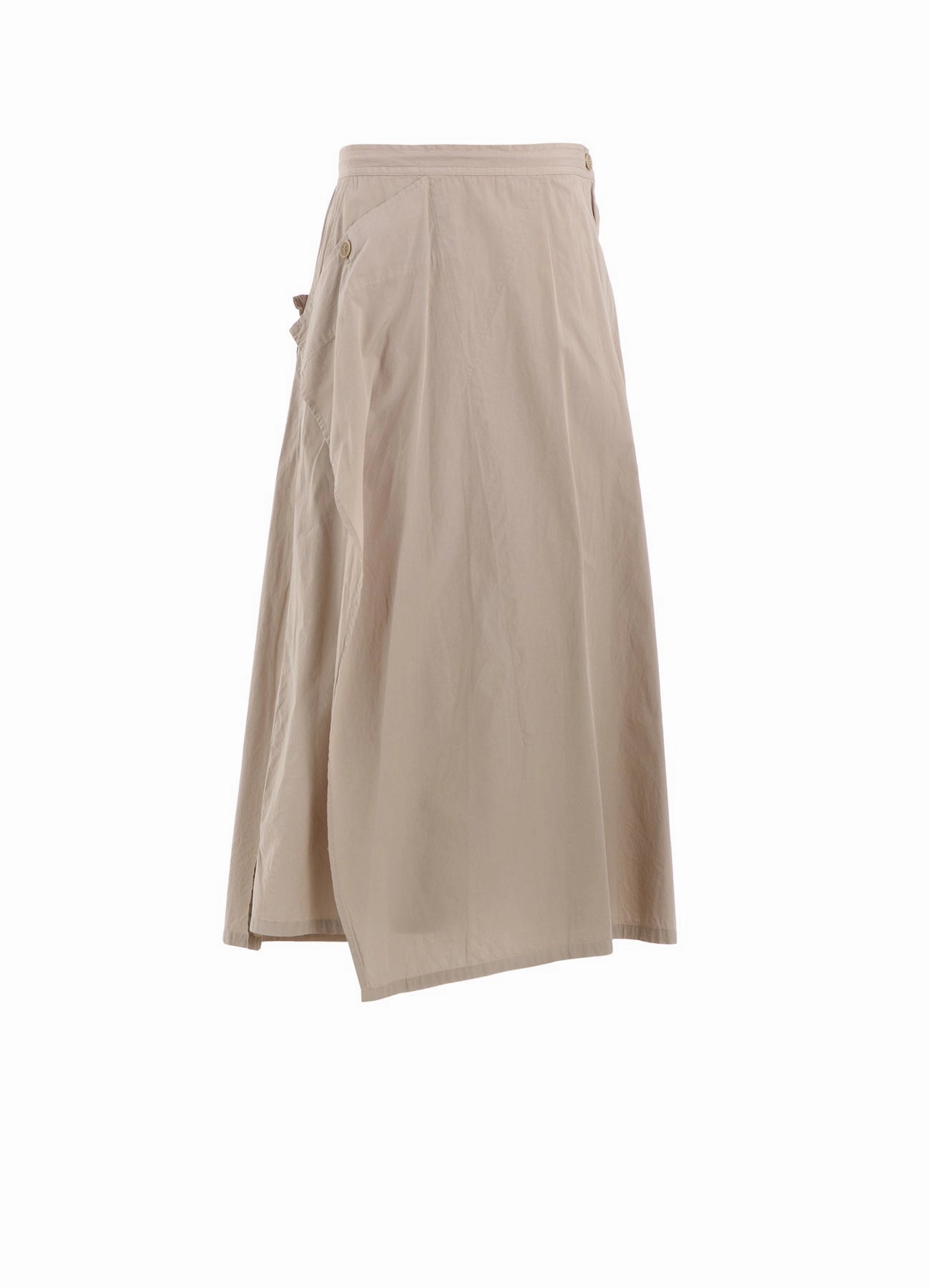 COTTON BROAD GARMENT DYEING FRONT TRIANGLE STITCH SKIRT Harmonious Layers Classic knee-length dress