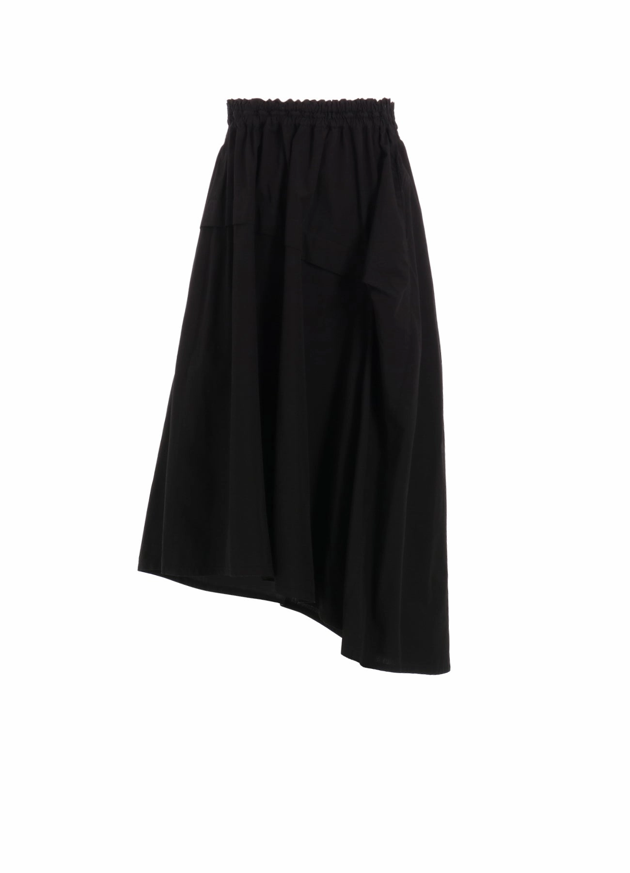 COTTON BROAD GARMENT DYEING RIGHT TUCKED ASYMMETRIC SKIRT Flattering Silhouette Wear