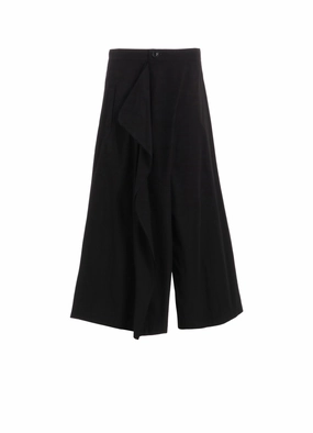 COTTON BROAD GARMENT DYEING SKIRT PANTS Lounge-friendly