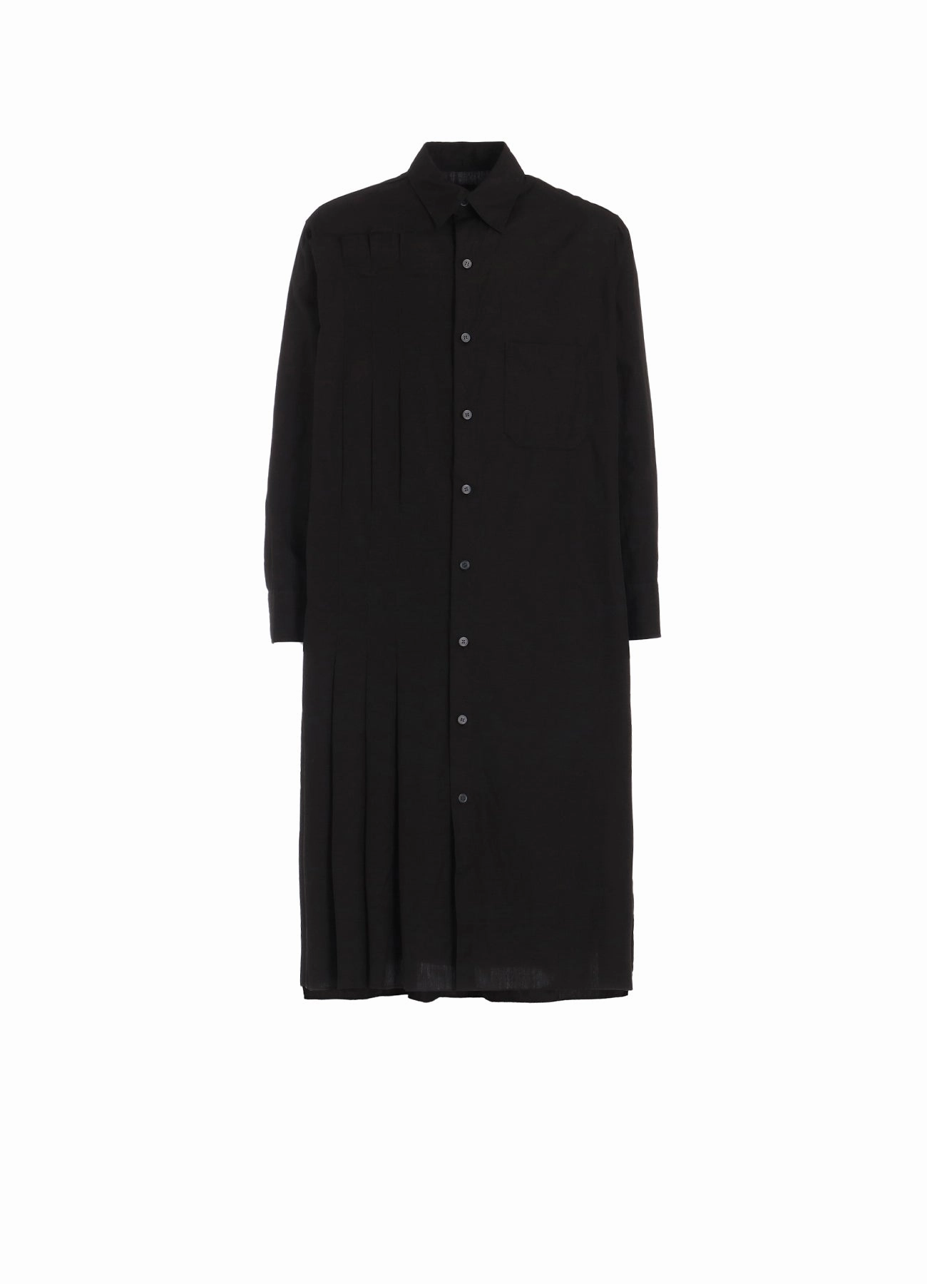 COTTON BROAD PLEATED SHIRT DRESS Artistic Detail