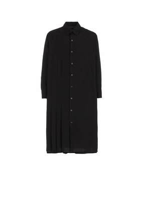 COTTON BROAD PLEATED SHIRT DRESS Artistic Detail