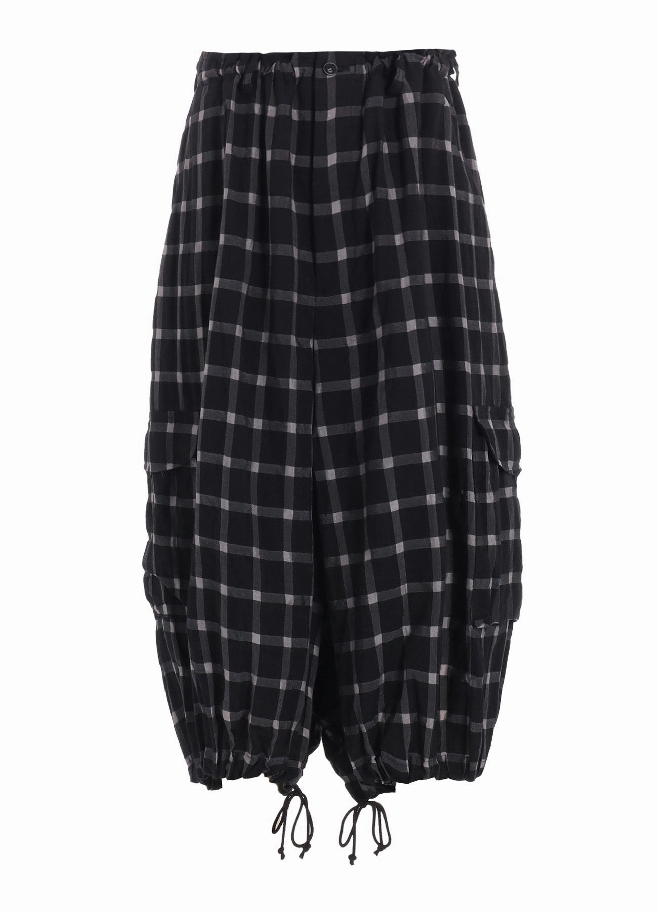 Easy Motion COTTON CUPRO PLAID PANTS