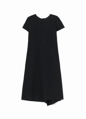 Relax Piece COTTON FLAX POPLIN BACK TIE DRESS