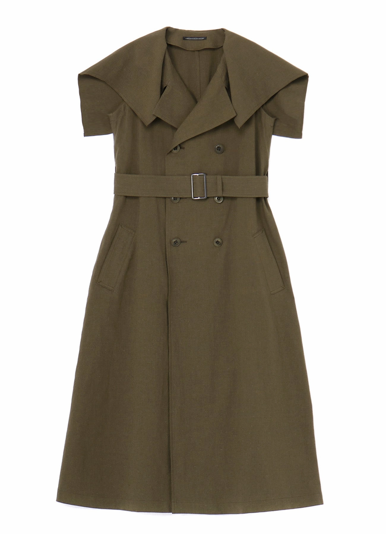 COTTON FLAX POPLIN SAILOR COLLAR COAT Seamless Technology QuickDry Fabric