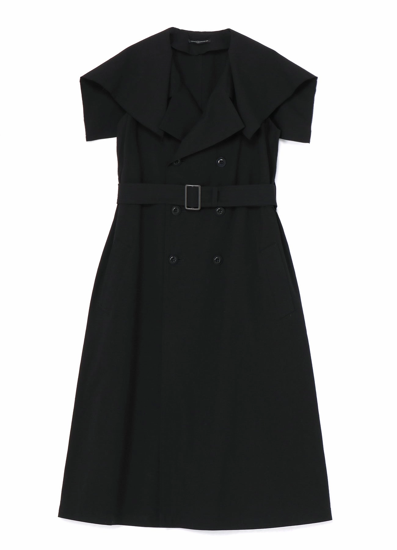 Reinforced Stitching COTTON FLAX POPLIN SAILOR COLLAR COAT