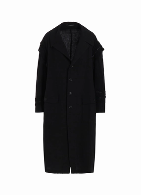 Four Way Stretch Material COTTON FLAX VIYELLA CROCHET BIG JACKET