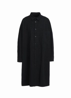 YKK Fasteners Waterproof Fabric COTTON/HEMP TWILL BACK YOKE ZIP COAT