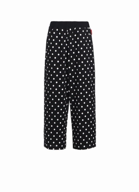 COTTON JERSEY DOT PRINT PANTS Body shaping