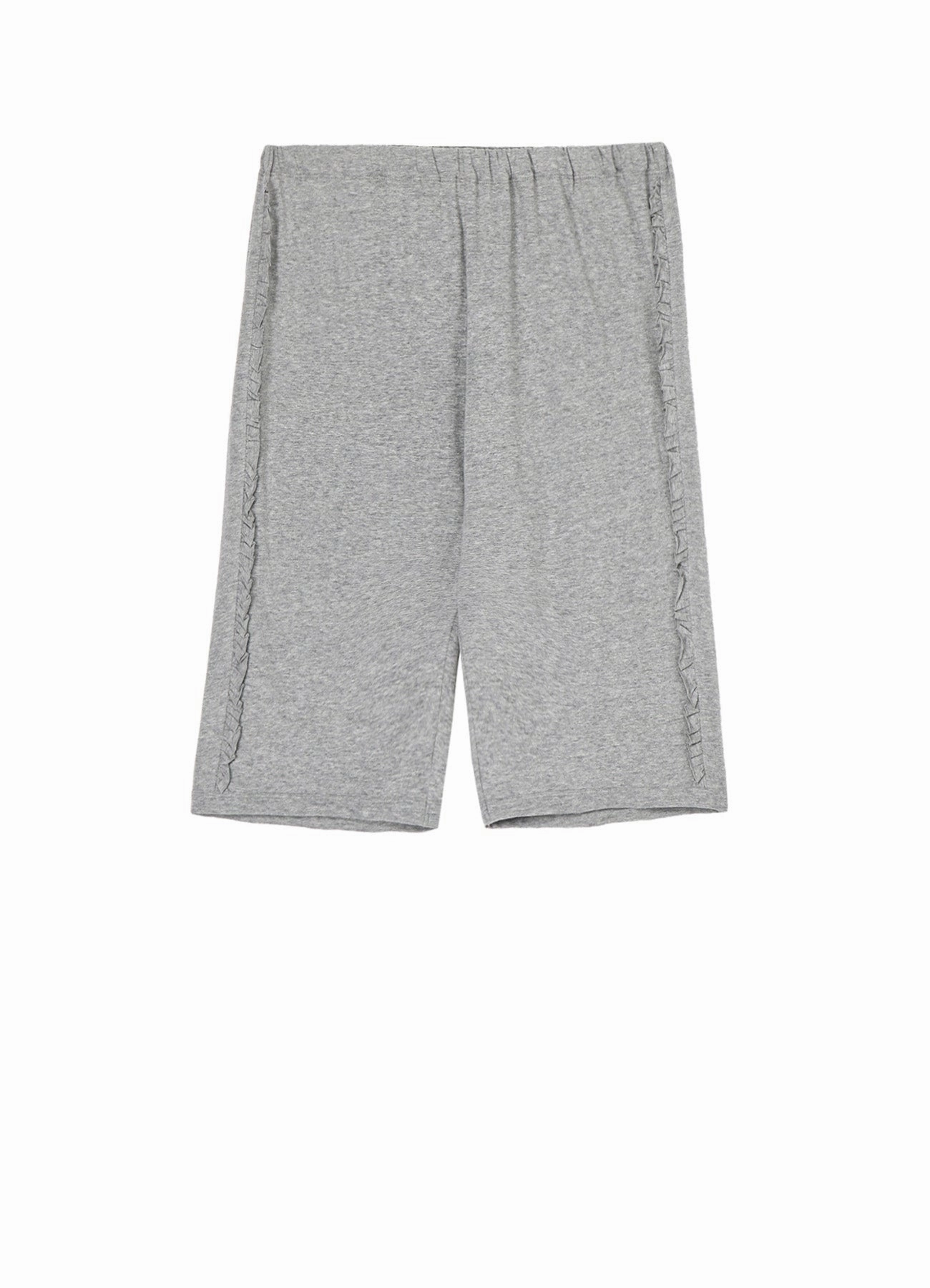 COTTON JERSEY FRILL KNEE-LENGTH PANTS Flexible Knee Articulation