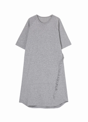 COTTON JERSEY FRILL SLEEPER Simple yet chic gown Party Perfect