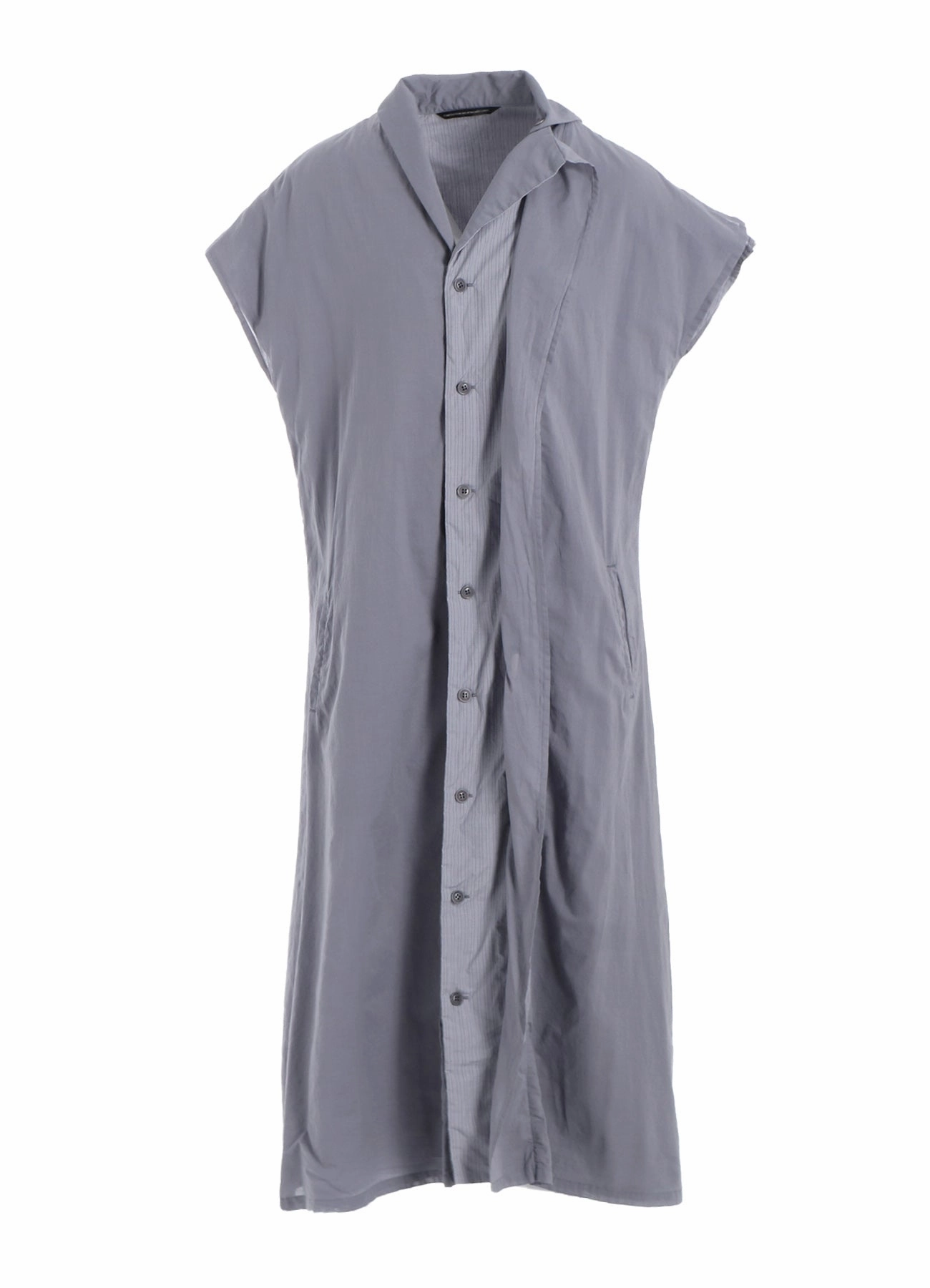 Compressible COTTON LAWN GARMENT DYE FRENCH SLEEVE DRESS