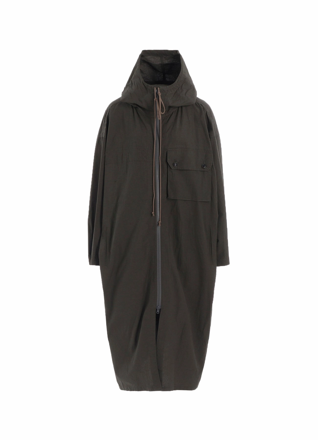 Clean Style COTTON/LINEN BROADCLOTH HOODIE COAT D