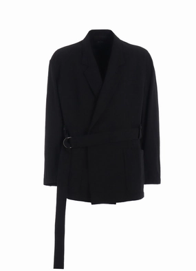 COTTON/LINEN DUNGAREE BELTED JACKET Eco Friendly Textile Anti-static