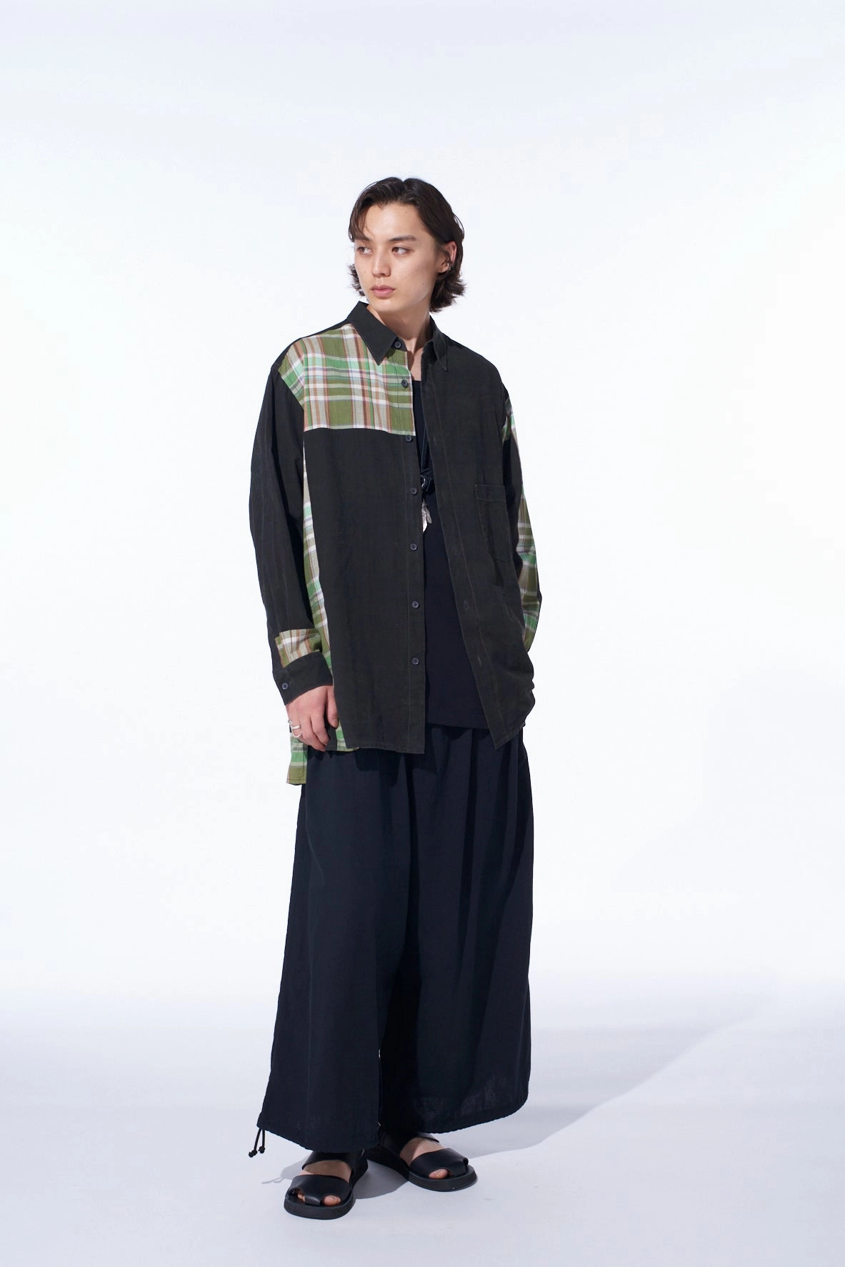 COTTON/LINEN POPLIN BALLOON PANTS RecycledMaterial