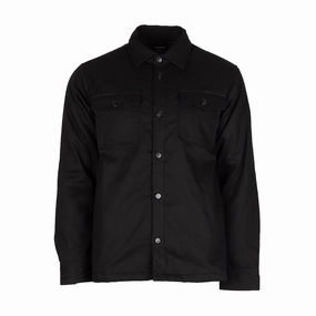 Tear Resistant Panels Protect Quilted Lined Twill Shirt Jacket - Mens