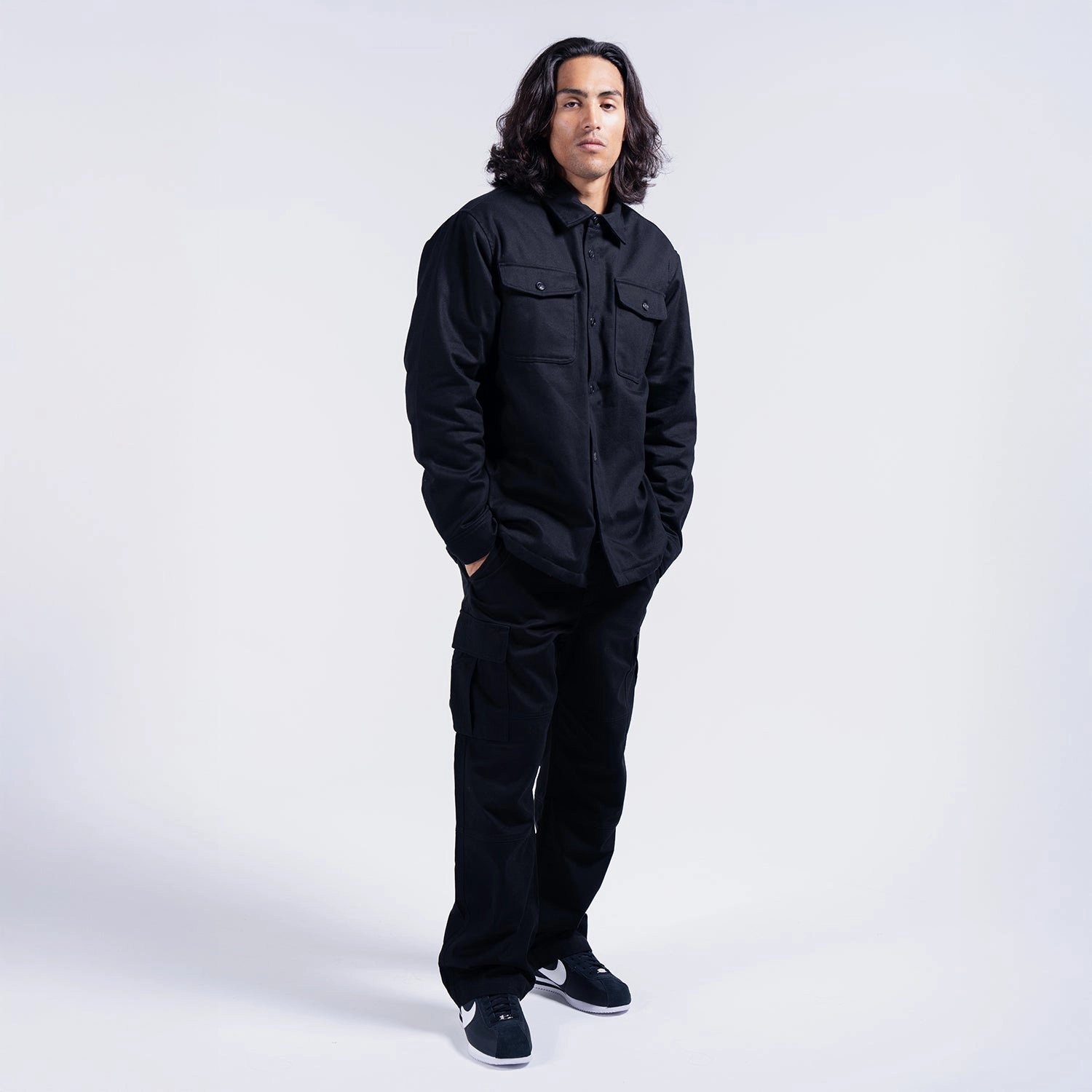 Quilted Lined Twill Shirt Jacket - Mens Fashion Week