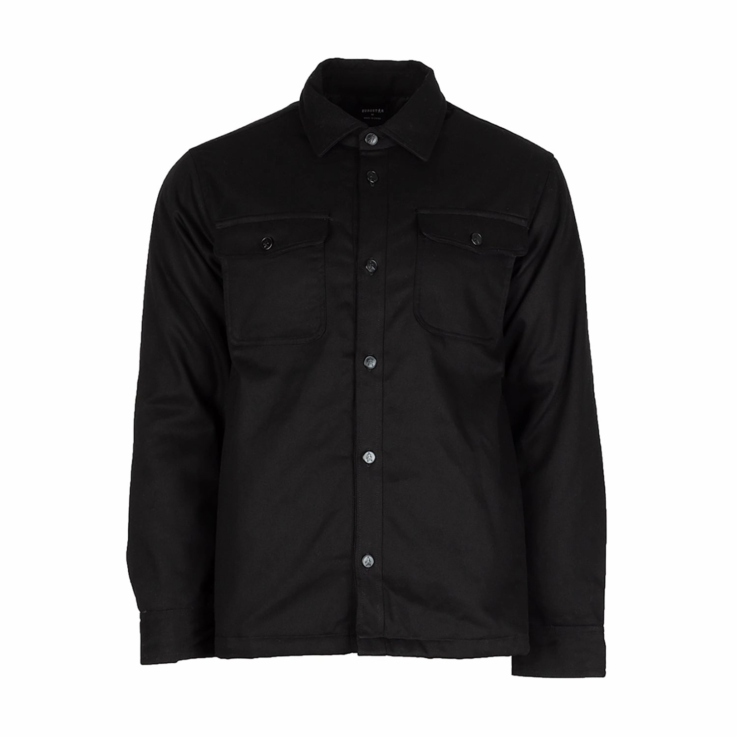 Tear Resistant Panels Protect Quilted Lined Twill Shirt Jacket - Mens