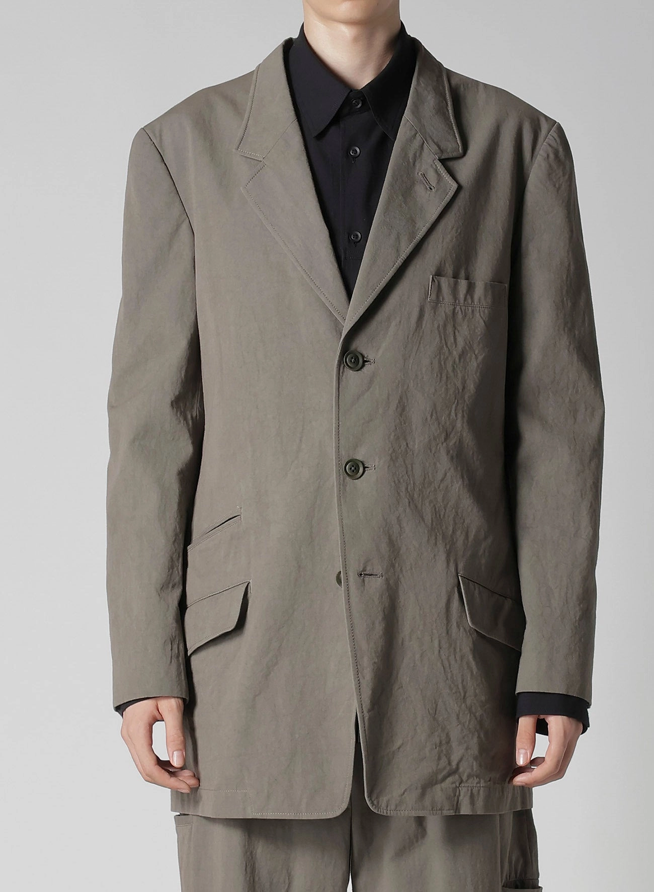 COTTON POPLIN JACKET WITH FRONT EDGE STITCH nurses