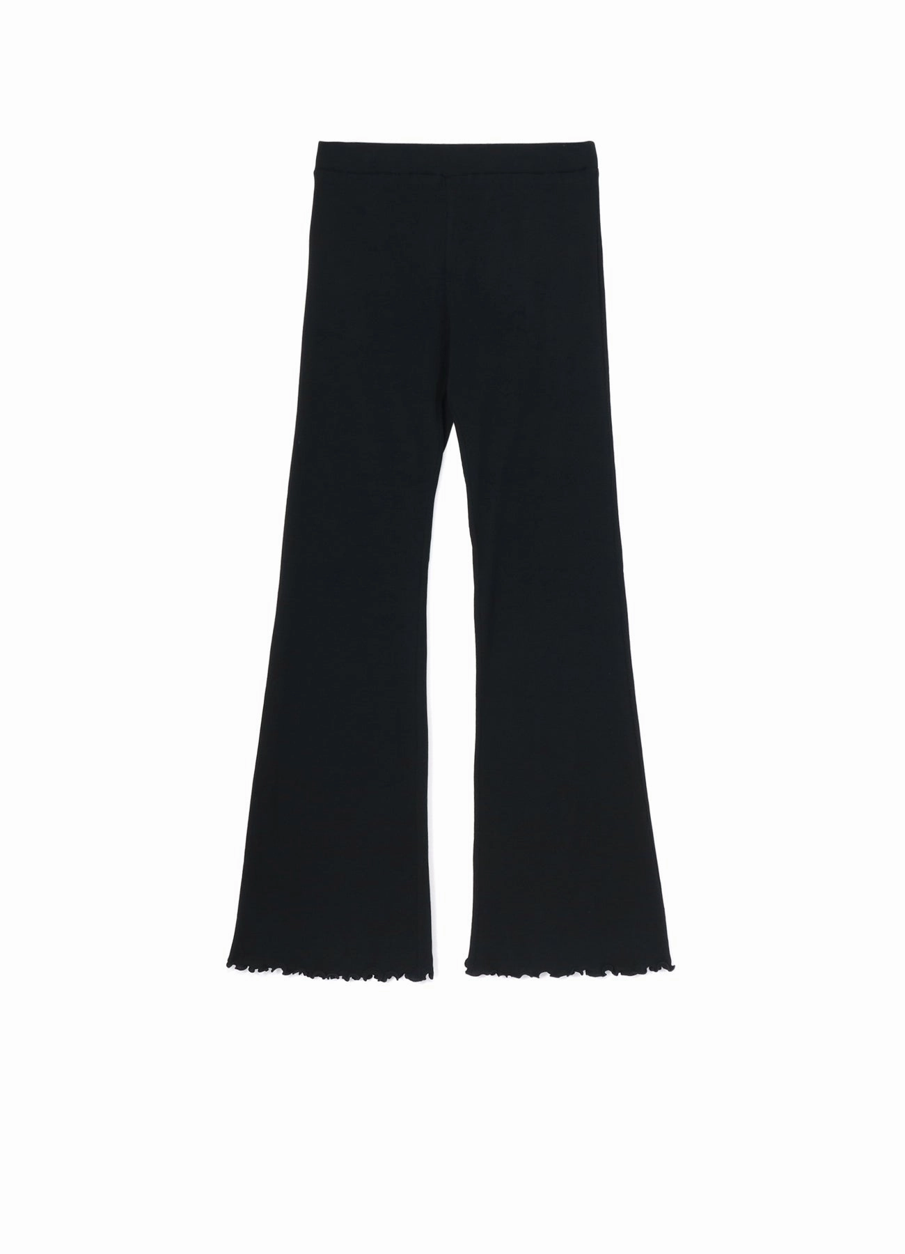 COTTON RAYON RIB FLARE PANTS Chill Comfort