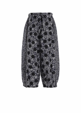 COTTON RIPPLE PRINT SWITCHING PANTS OdorResistant HighDensityWeave