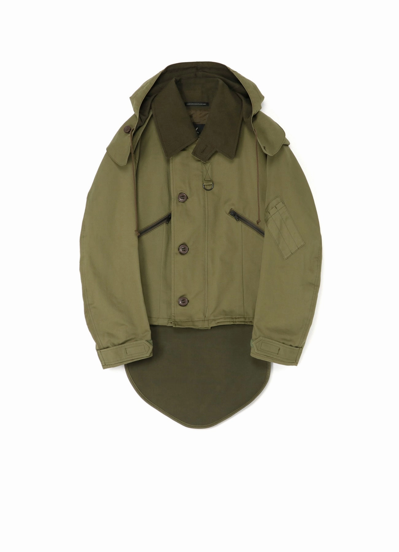 COTTON SATIN COTTON WOOL LIGHT SERGE PILOT JACKET Cozy Outerwear Risk