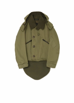 COTTON SATIN COTTON WOOL LIGHT SERGE PILOT JACKET Cozy Outerwear Risk