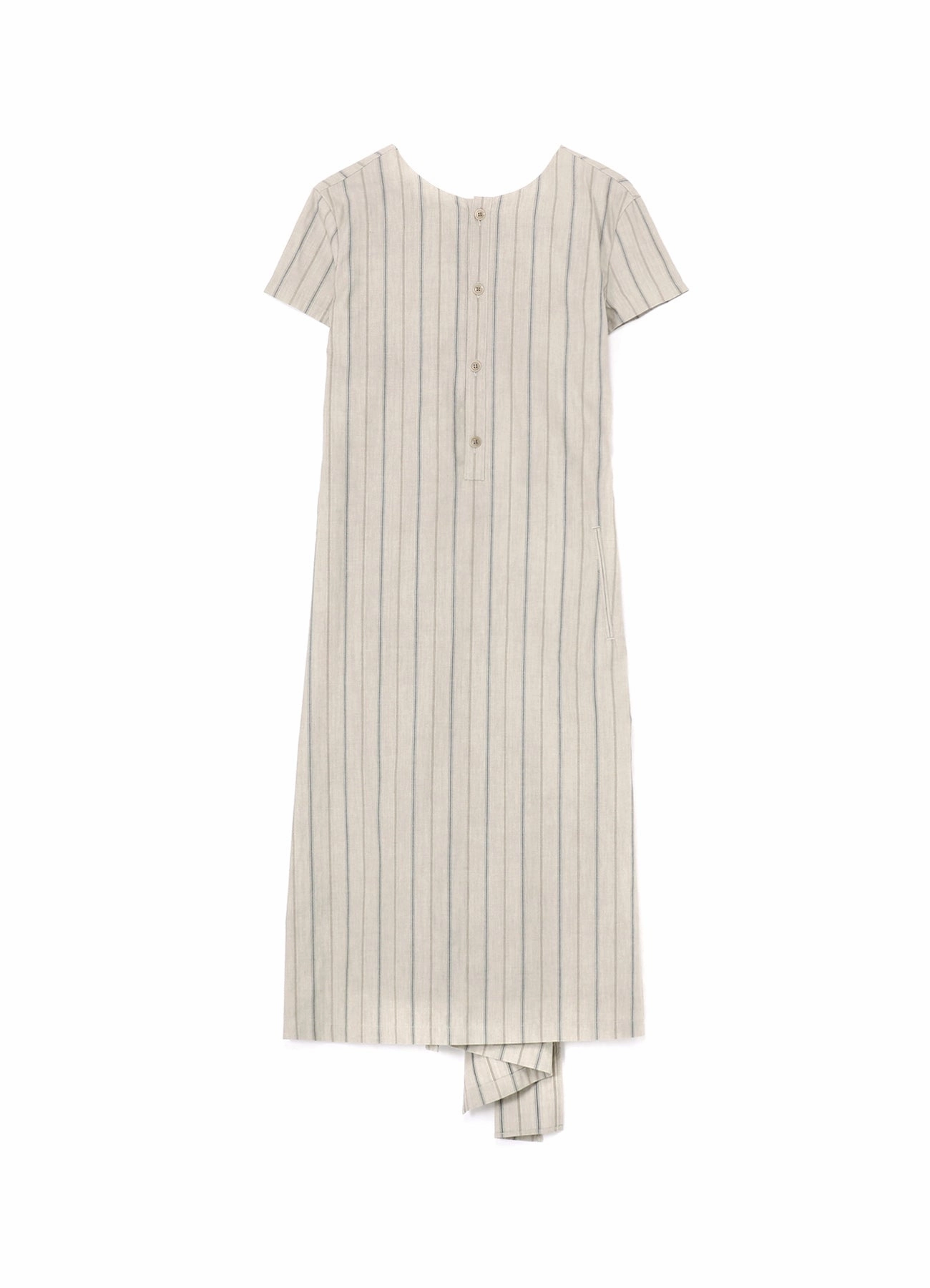 Soft Wear COTTON STRIPE INK DYED BACK TIE DRESS